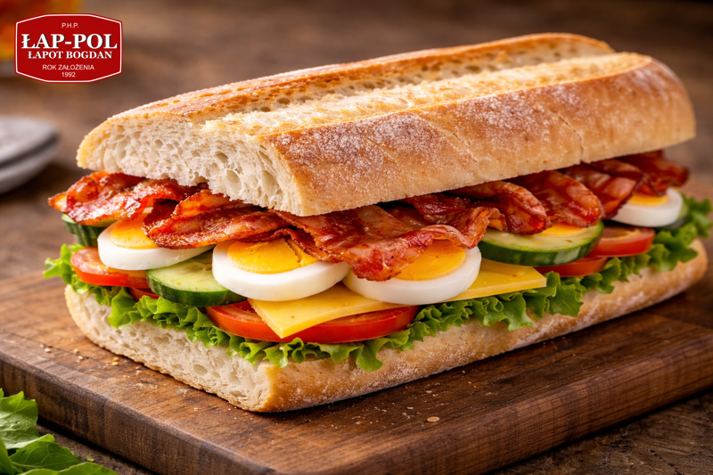Kanapka z boczkiem smażonym crispy Łap-pol
