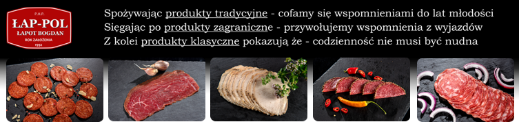 baner z wędliną, salami na pizze, szynka prosciutto, wołowina plasterkowana