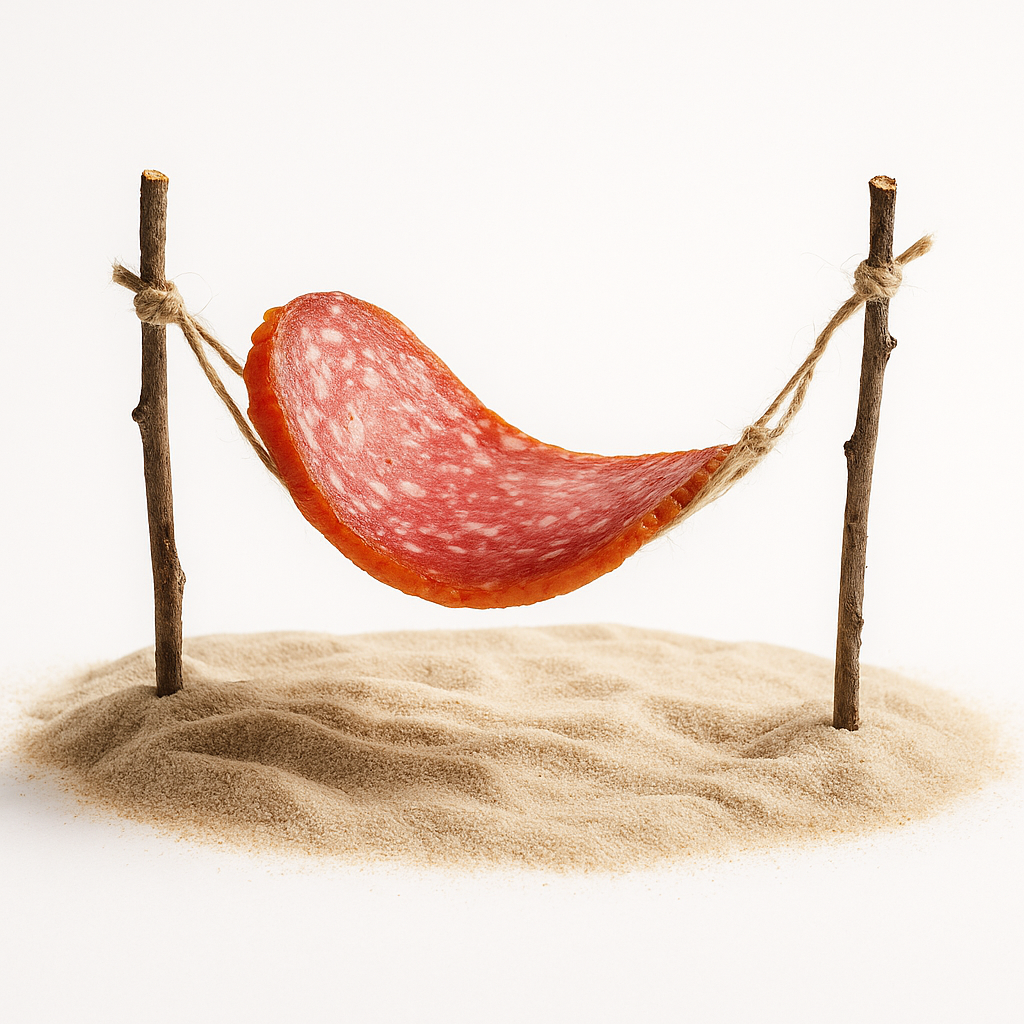 Salami pizza - plasterkowane 100g Parasol2