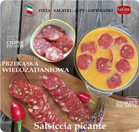 Zupa krem z dyni z salsiccia piccante 