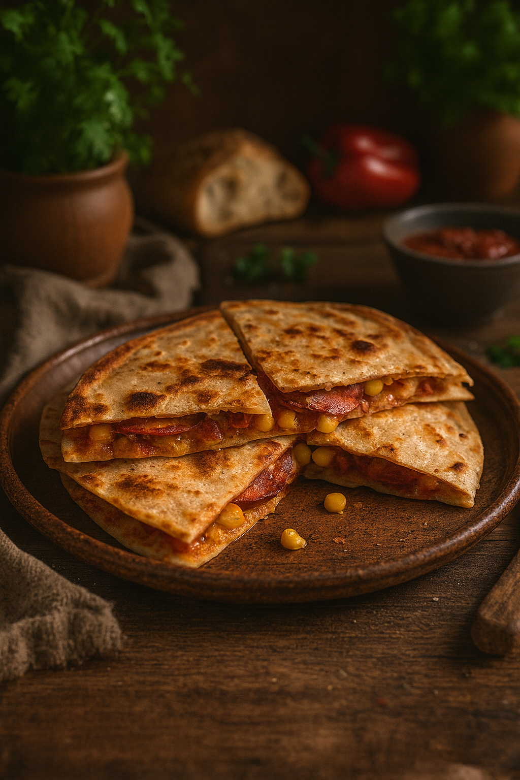 Quesadilla z chorizo