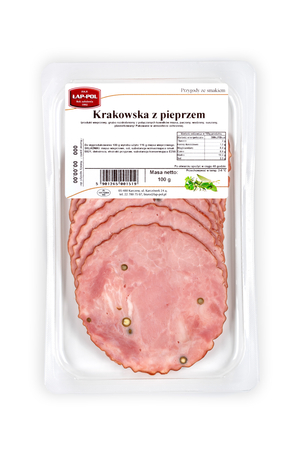 Krakowska z pieprzem 100g w plastrach