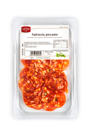 Salsiccia piccante plasterkowana 70g