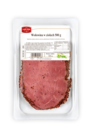 Wołowina w ziołach plaserkowana 500g