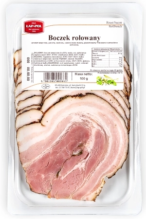 Boczek pieczony rolowany - plasterkowany 100g
